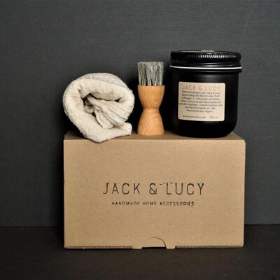 Brettchen-Balsam Pflegeset von Jack & Lucy, die optimale Pflege für Dein Schneidebrett, 220 ml