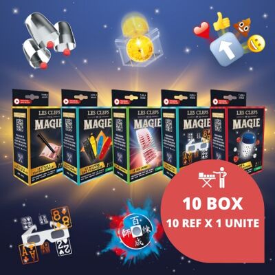 Pack Demostrador - 10 Trucos de Magia individuales (10 referencias x 1 unidad)