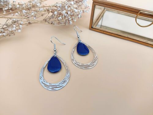 Boucles d'oreilles La Bohème Bleu Marine