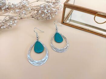 Boucles d'oreilles La Bohème Vert 4