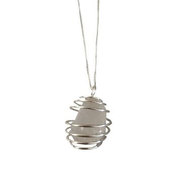 Pendentif roulé en spirale, quartz clair 4