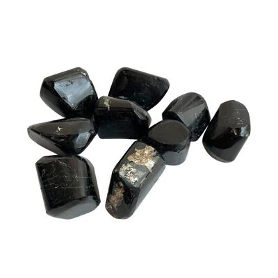 Cristales caídos pulidos a mano, paquete de 250 g, turmalina negra