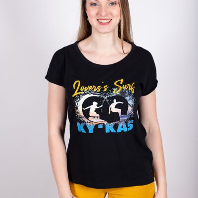 T-SHIRT SURF DA DONNA IN COTONE BIOLOGICO KY-KAS