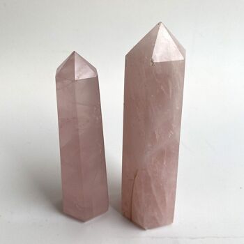 Tour Obélisque, 8-10 cm, Quartz Rose 2