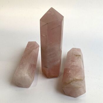 Tour Obélisque, 8-10 cm, Quartz Rose 4