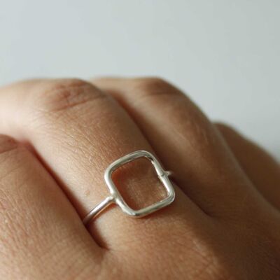 Ring Square - Zilver 925 - Maat 17