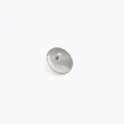 Boucle Éclipse - Plaqué palladium - Perle de culture