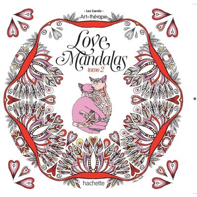 COLORING BOOK - Large Art Therapy Love Mandalas Square