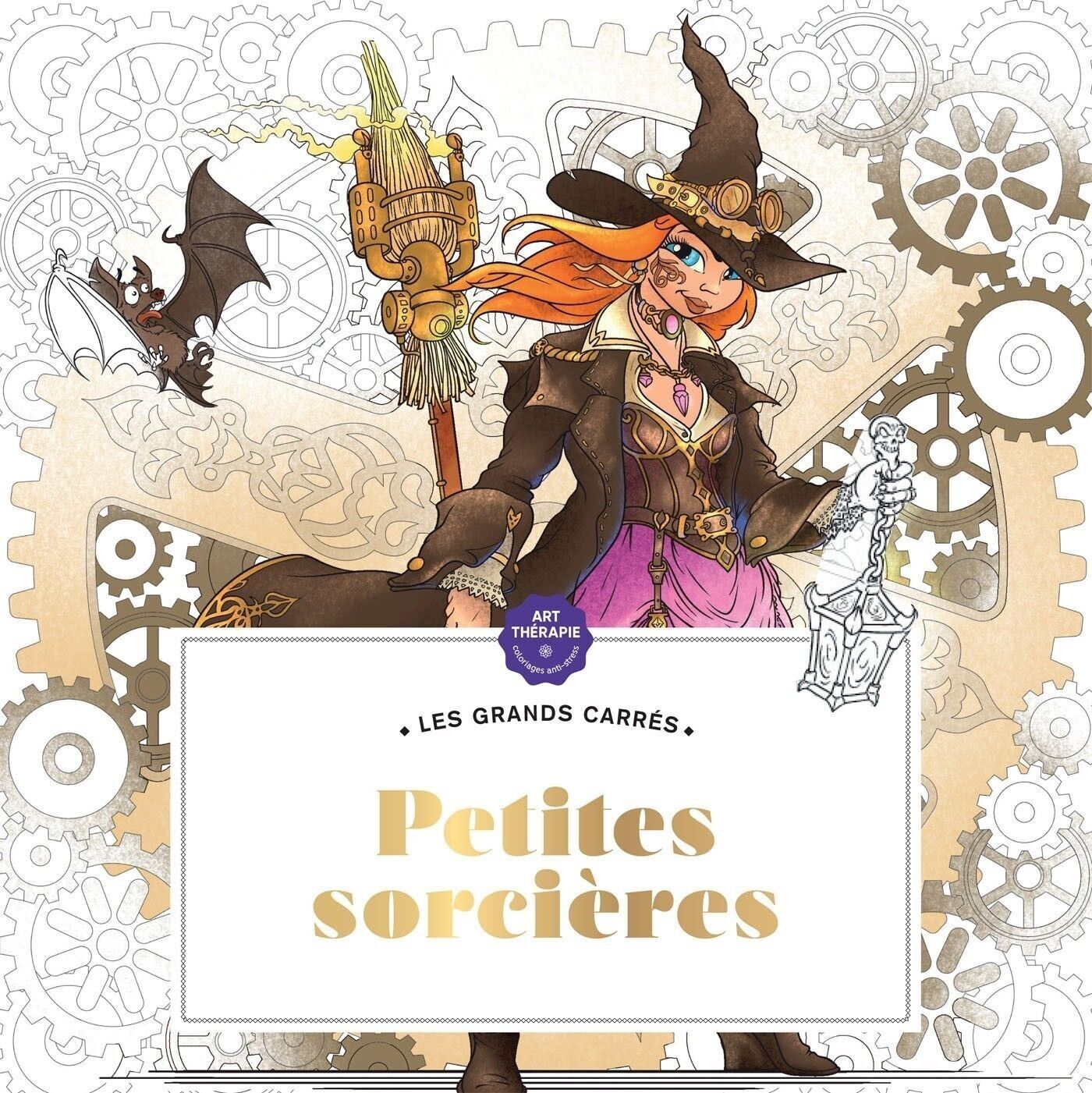 Malbuch – Kleine Hexen, große Kunsttherapie-Quadrate