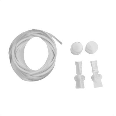 Runde elastische weiße Verschlussschnürsenkel | 100cm