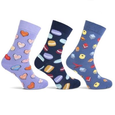 Socks Dachshund | limited edition | candy design | ladies socks | 3-pack | Size 36-42
