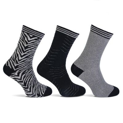 Chaussettes Teckel | édition limitée | noir | chaussettes pour femmes | Lot de 3 | Taille 36-42