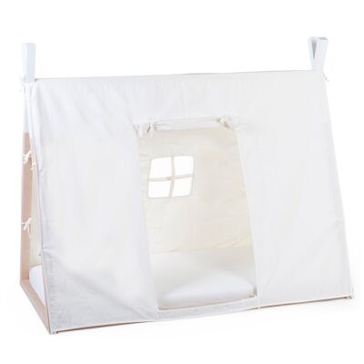 CHILDHOME, Teepee bed canvas 70x140 white - CHILDHOME