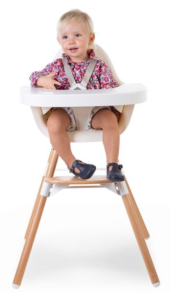 CHILDHOME, Evolu tablette de chaise abs blanche + napperon silicone 3
