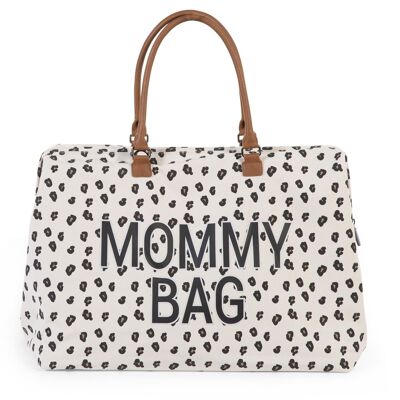 CHILDHOME, Mommy bag large canvas leopard