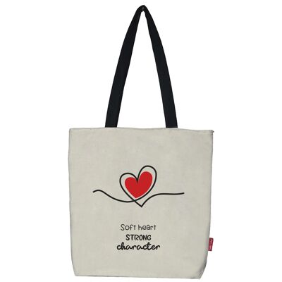 Borsa tote, 100% cotone, modello "Softheart".