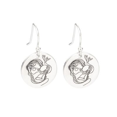 Silver earrings Mom (Earring)