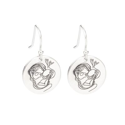 Boucles d'oreilles en argent Maman (Boucles d'oreilles)