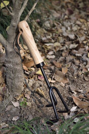Kit 3 outils de plantation noirs et bois 8