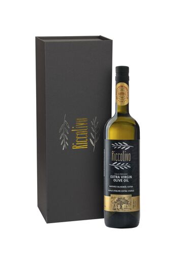 Riccolivo Premium Huile d'Olive Extra Vierge 750 ml - en boîte individuelle 3