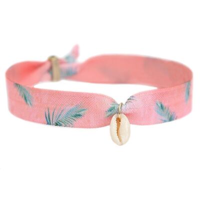 Bracelet de cheville coquillage corail