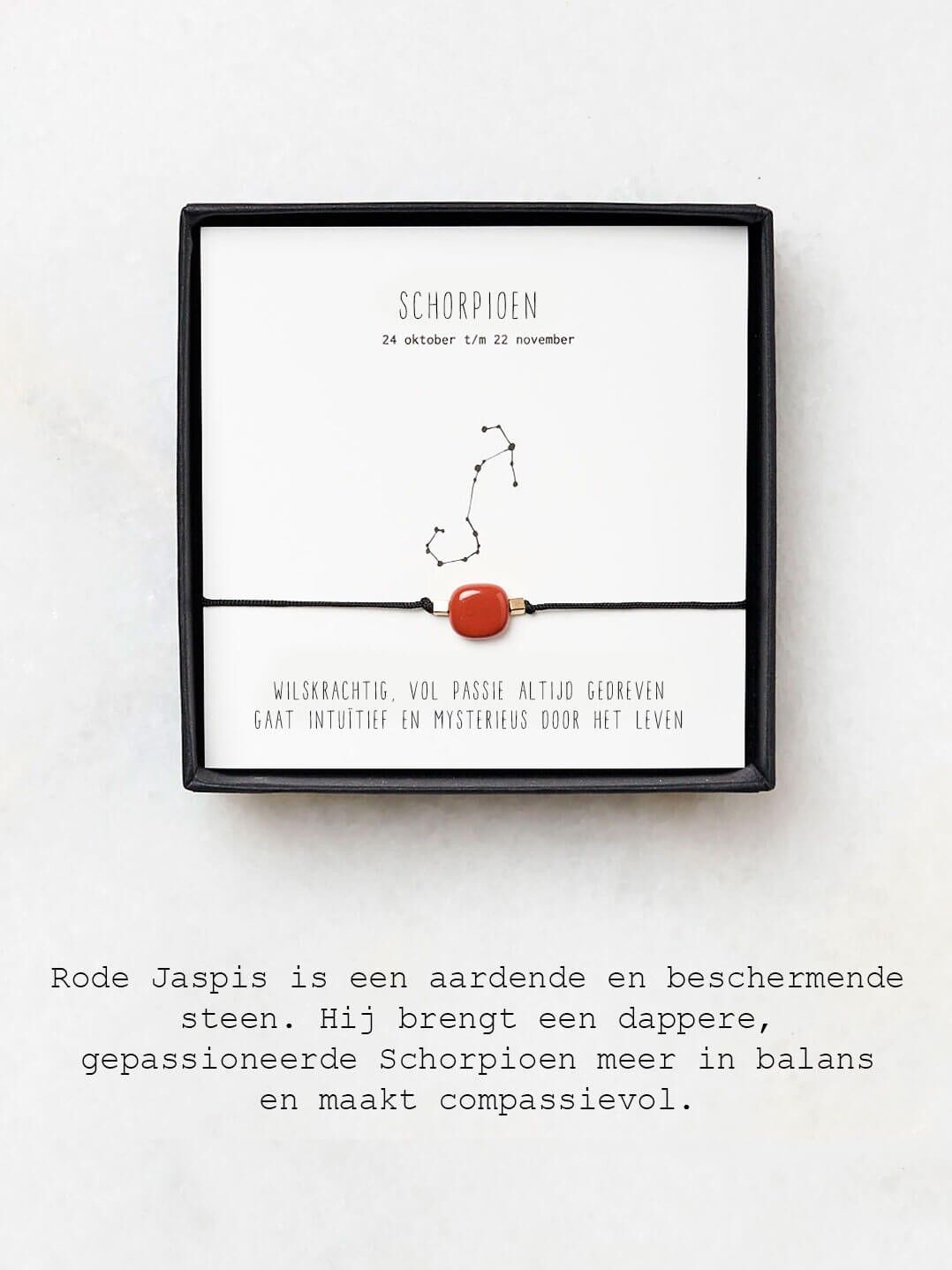 Bracciale Scorpione - Diaspro rosso