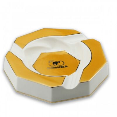 CERAMIC ASHTRAY 3 cigar COH. YELLOW / ASH-308A