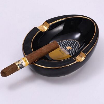 Ceramic ashtray black coh. / ash-410-1