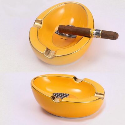 Ceramic ashtray yellow coh. / ash-410-2