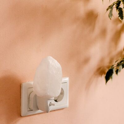 White salt stone night light