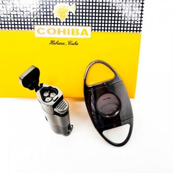 COHIBA Noir BRIQUET + CUTTER / COB-61