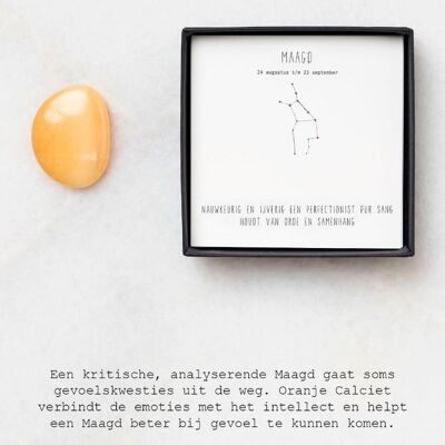 Vierge - Pierre précieuse de calcite orange