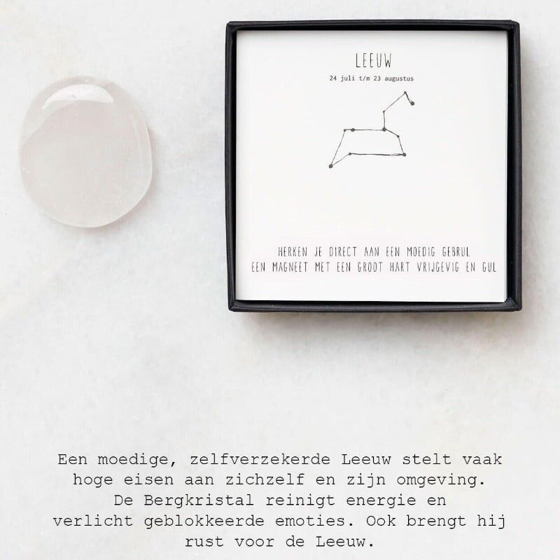 Leone - PIETRA PREZIOSA di cristallo di rocca