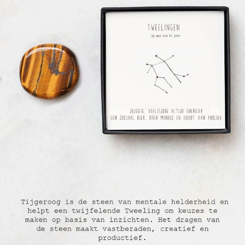 Tweelingen - Tijgeroog EDELSTEEN