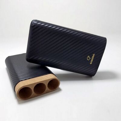 Cigar case - 3 cigars COHIBA logo / 4049