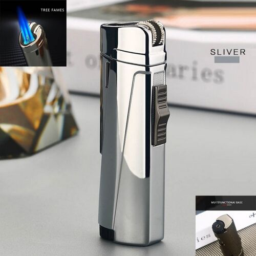 Torch lighter SILVER gas 3 flame GG / 027-S