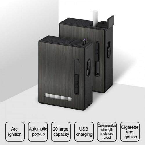 Single black cigarette case- lighter  /GG / ARC-905