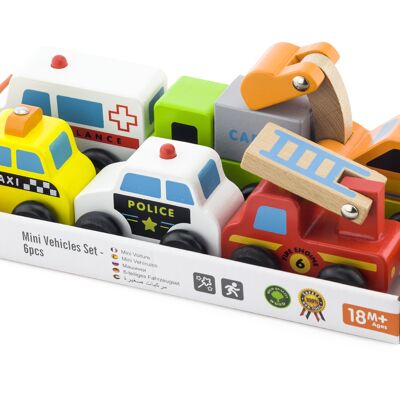 Mini Vehicles Set - 6pcs