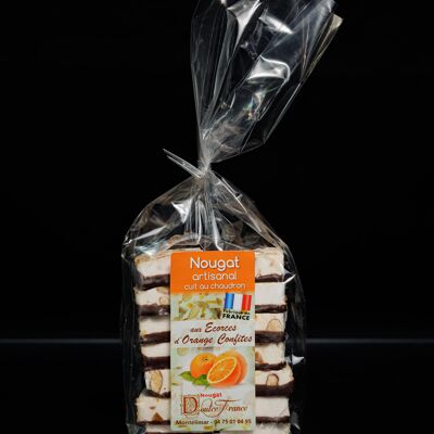 Bag of 200 g Soft nougat with candied orange peel