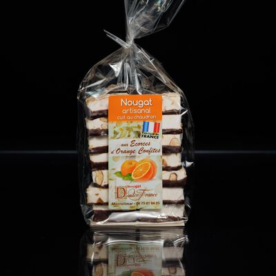 Bag of 200 g Soft nougat with candied orange peel