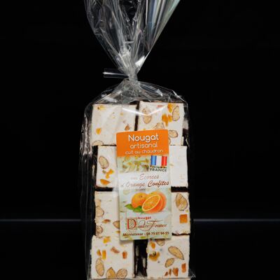 Bag of 400 g Soft nougat with candied orange peel