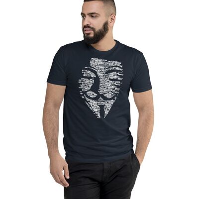 Ben Anonymous Face Print T-Shirt Navy