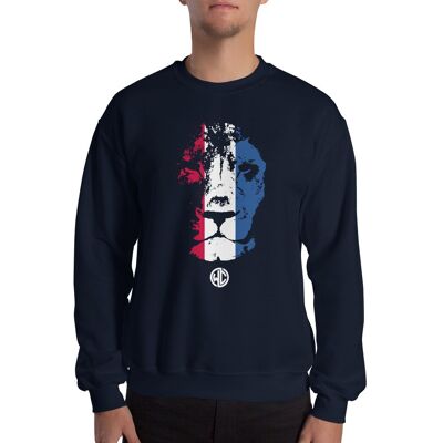 Diseworth Lion Face Print Sweatshirt Navy