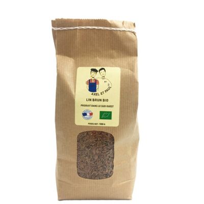 Organic brown linen 500g bag