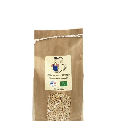 Shelled organic buckwheat 500g bag