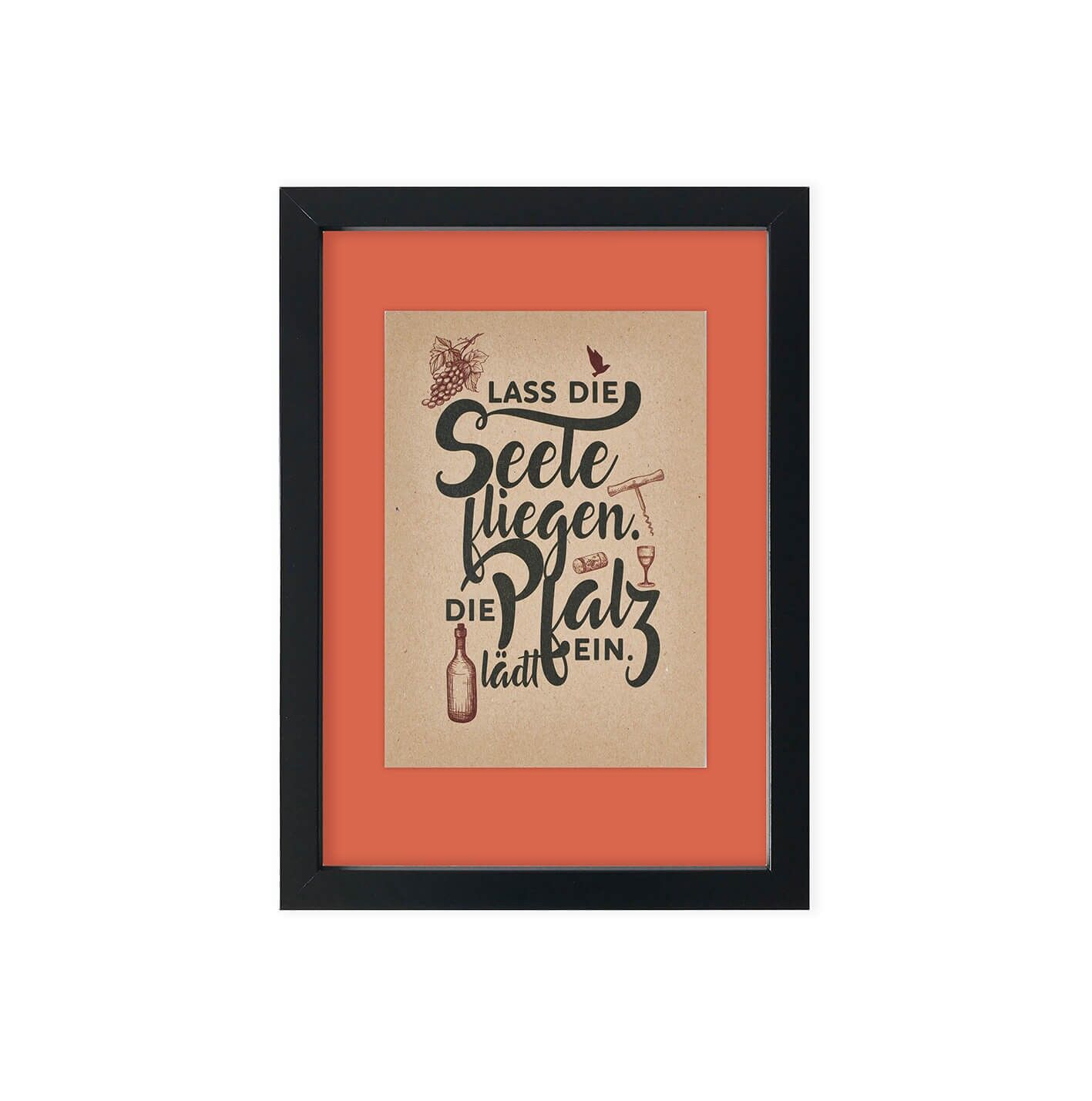 Lass die Seele fliegen | mit Rahmen