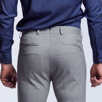 Pantalon extensible Gaston en laine sèche gris 3