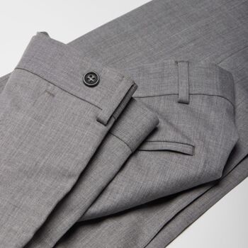 Pantalon extensible Gaston en laine sèche gris 7
