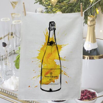 Champagne- Veuve Clicquot Tea Towel