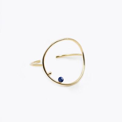 Bracelet Saturne Maxi - Plaqué or 18 carats - Lapis Lazuli